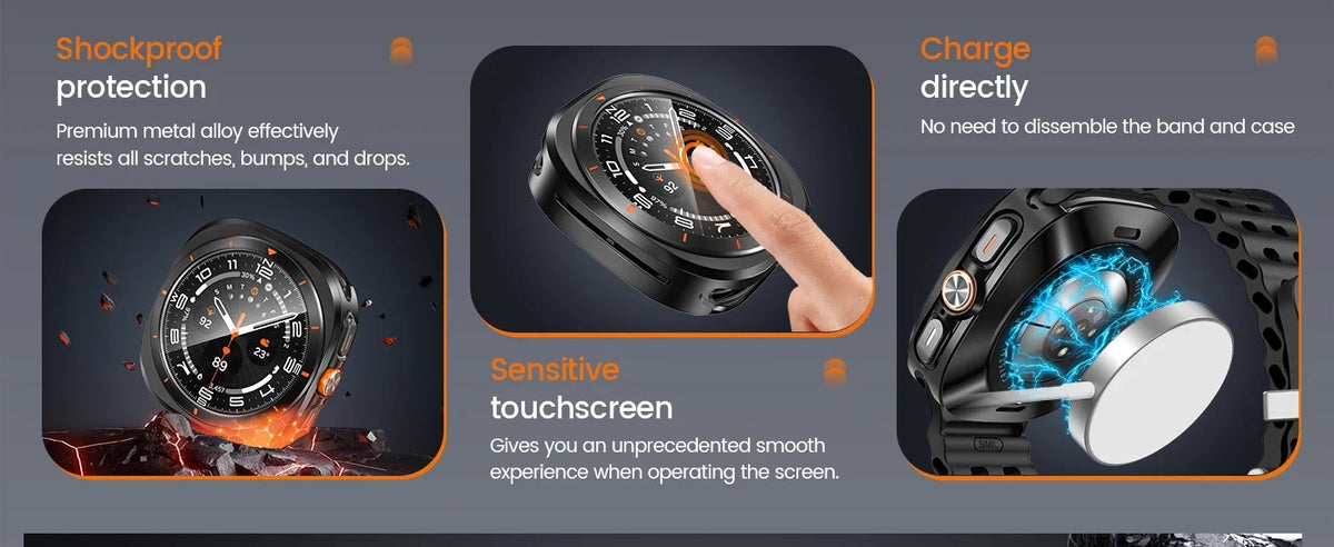 Alloy Case & Tempered Glass for Galaxy Watch Ultra 47mm (2024/2025)