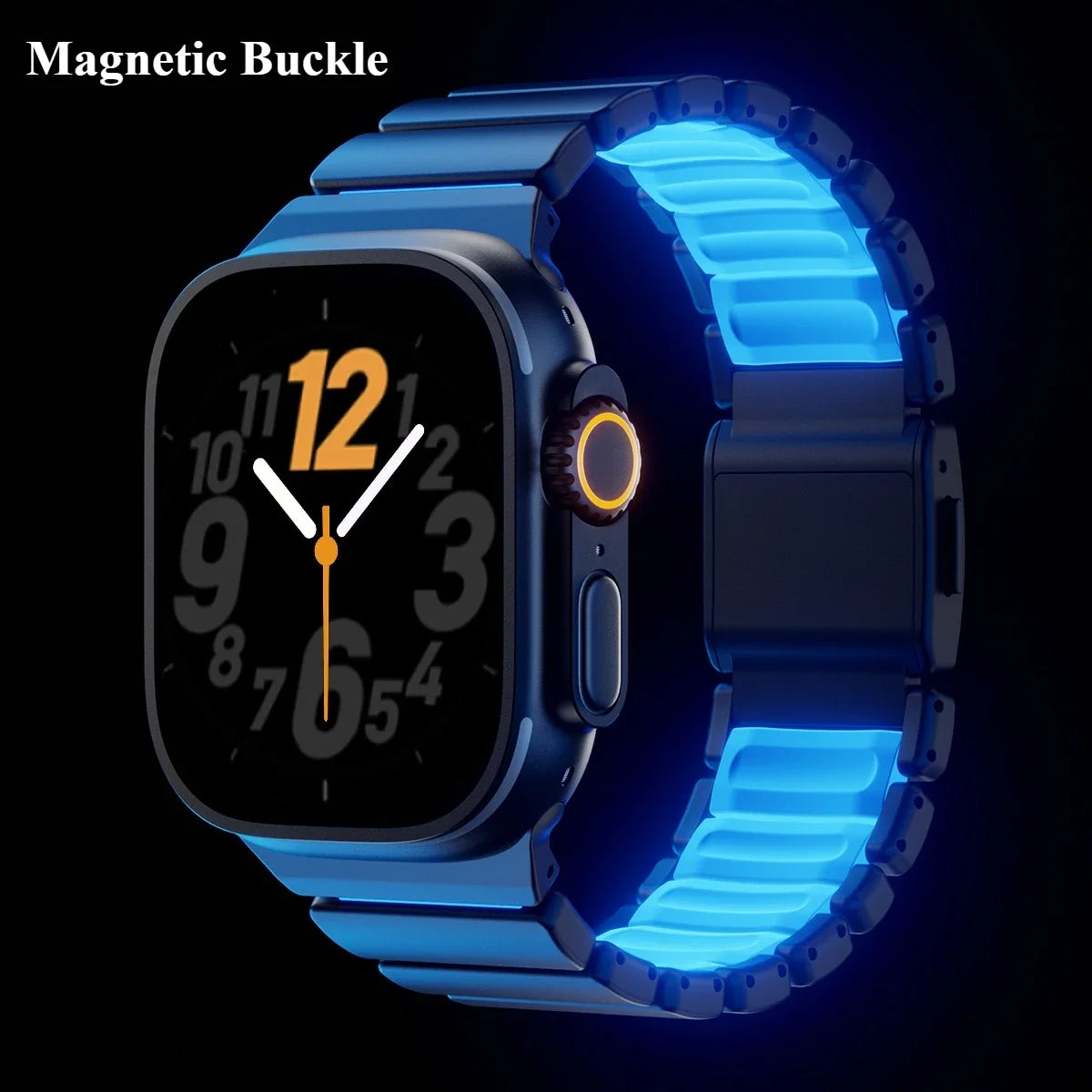 Titanium & Rubber Band for Apple Watch Series 1–12, SE & Ultra 1–4