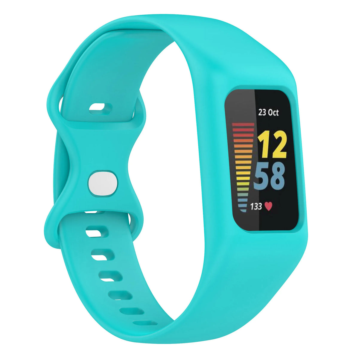 Fitbit Charge 5 & 6 Silicone Sport Band with Built-In Case
