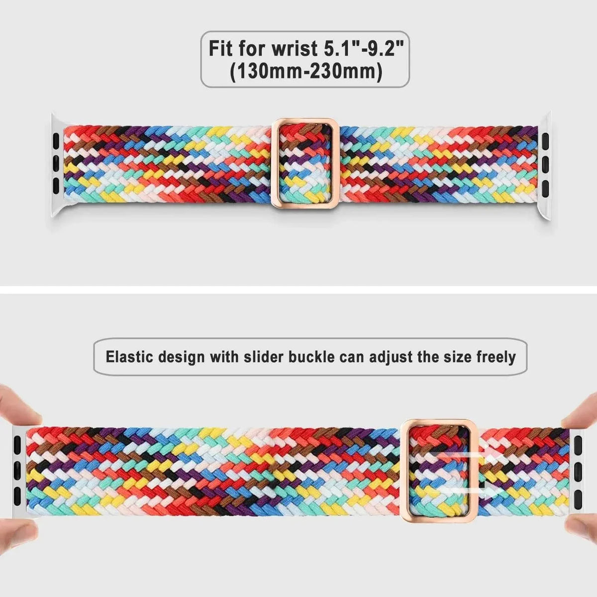 Braided Nylon Solo Loop for Apple Watch Series 1-12, SE & Ultra 1/2/3/4