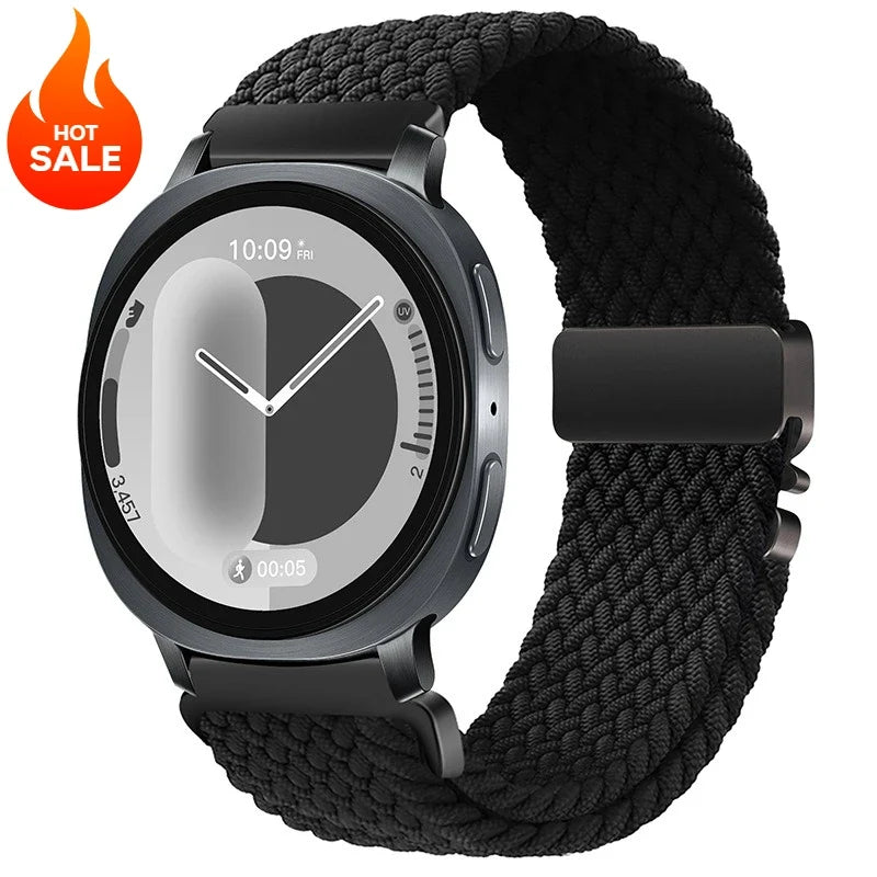 Samsung Galaxy Watch Elastic Woven Nylon Band | Watch 9 & 8 40mm 44mm / Watch 8 Classic 46mm / Galaxy Ultra 47mm (2025) Sport Strap
