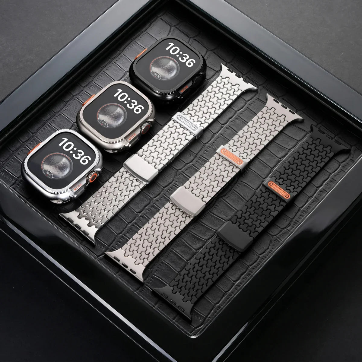 Metal Case + Magnetic Stainless Steel Band for Apple Watch – Series 11/10/9/8/7/6/SE & Ultra 1/2/3