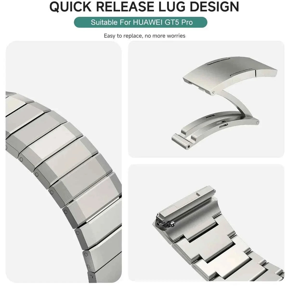NoGap Titanium Band for Huawei Watch GT5 Pro 46mm