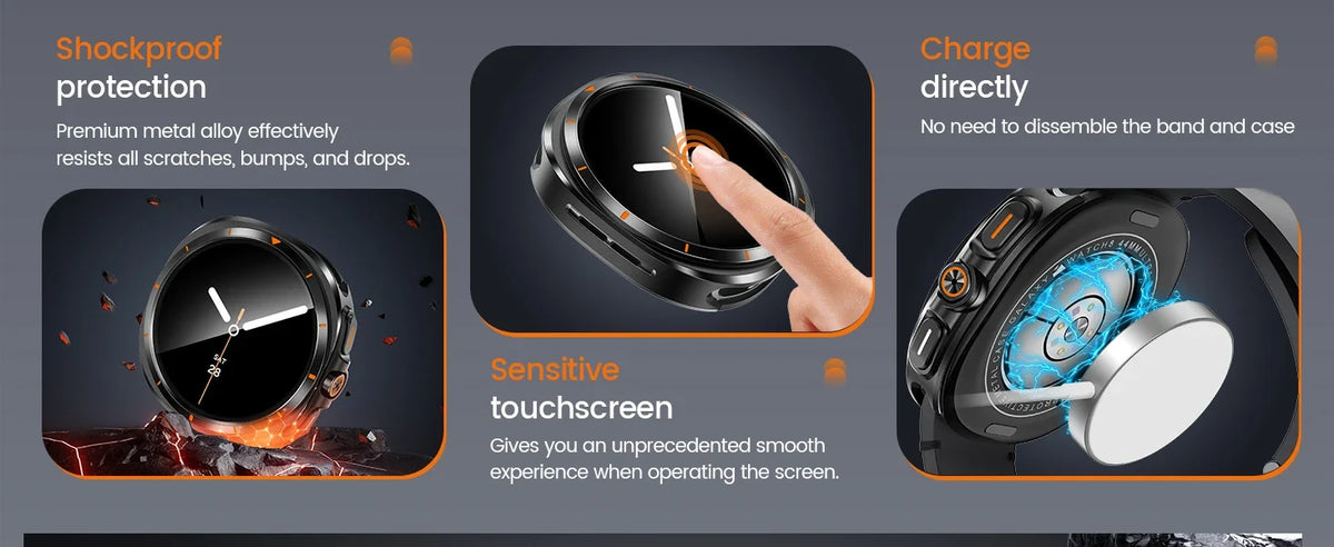 Samsung Galaxy Watch 8 Case with Tempered Glass