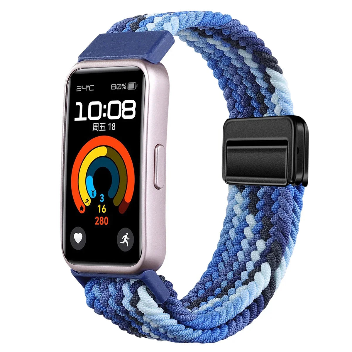Magnetic Nylon Loop Band for Huawei Band 10 / 9 / 8