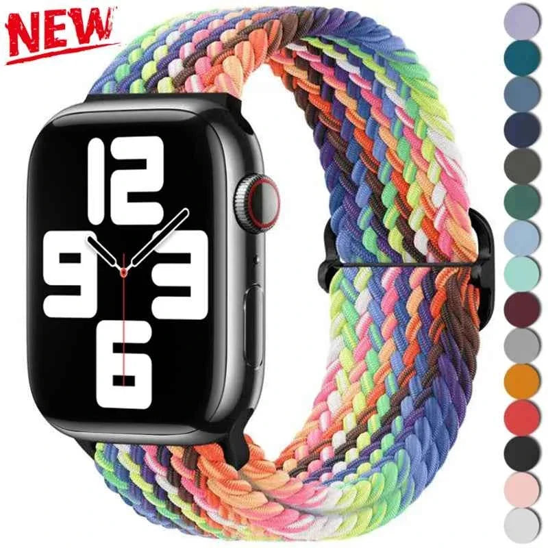 Braided Nylon Solo Loop for Apple Watch Series 1-12, SE & Ultra 1/2/3/4