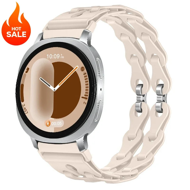 Samsung Galaxy Silicone Chain Watch Band – Watch8/Watch8 Classic/Watch9/Ultra/Ultra2 Multi