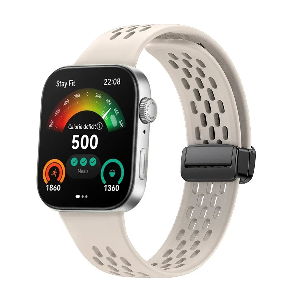 Silicone Sport Band with Magnetic Buckle for Huawei Watch Fit 3