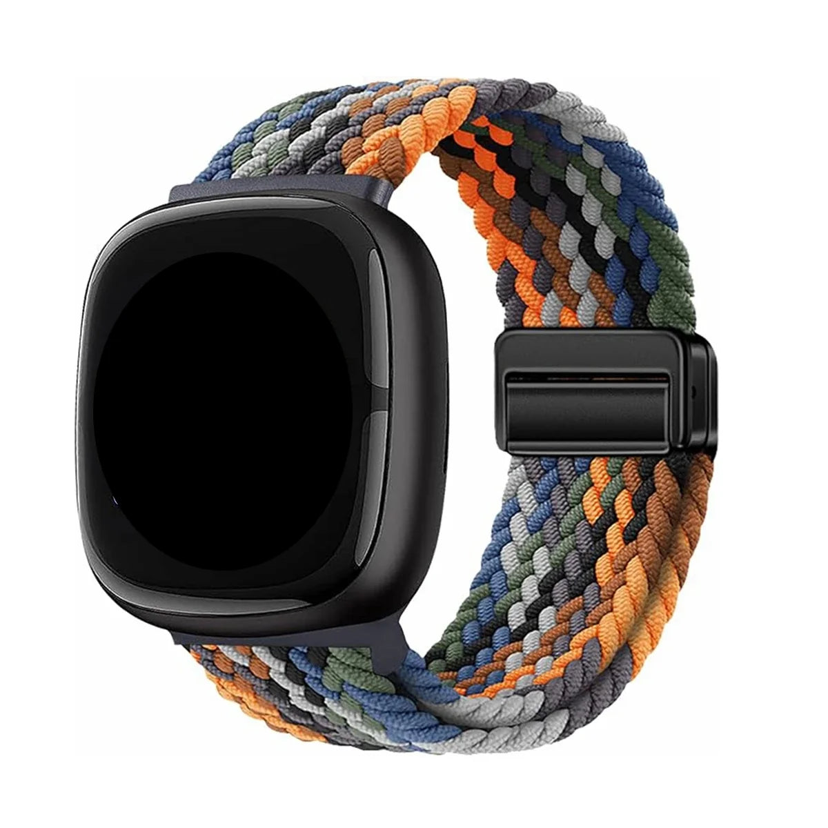 Fitbit Versa 4, 3, 2 & Sense 2 Braided Nylon Band, Magnetic Clasp