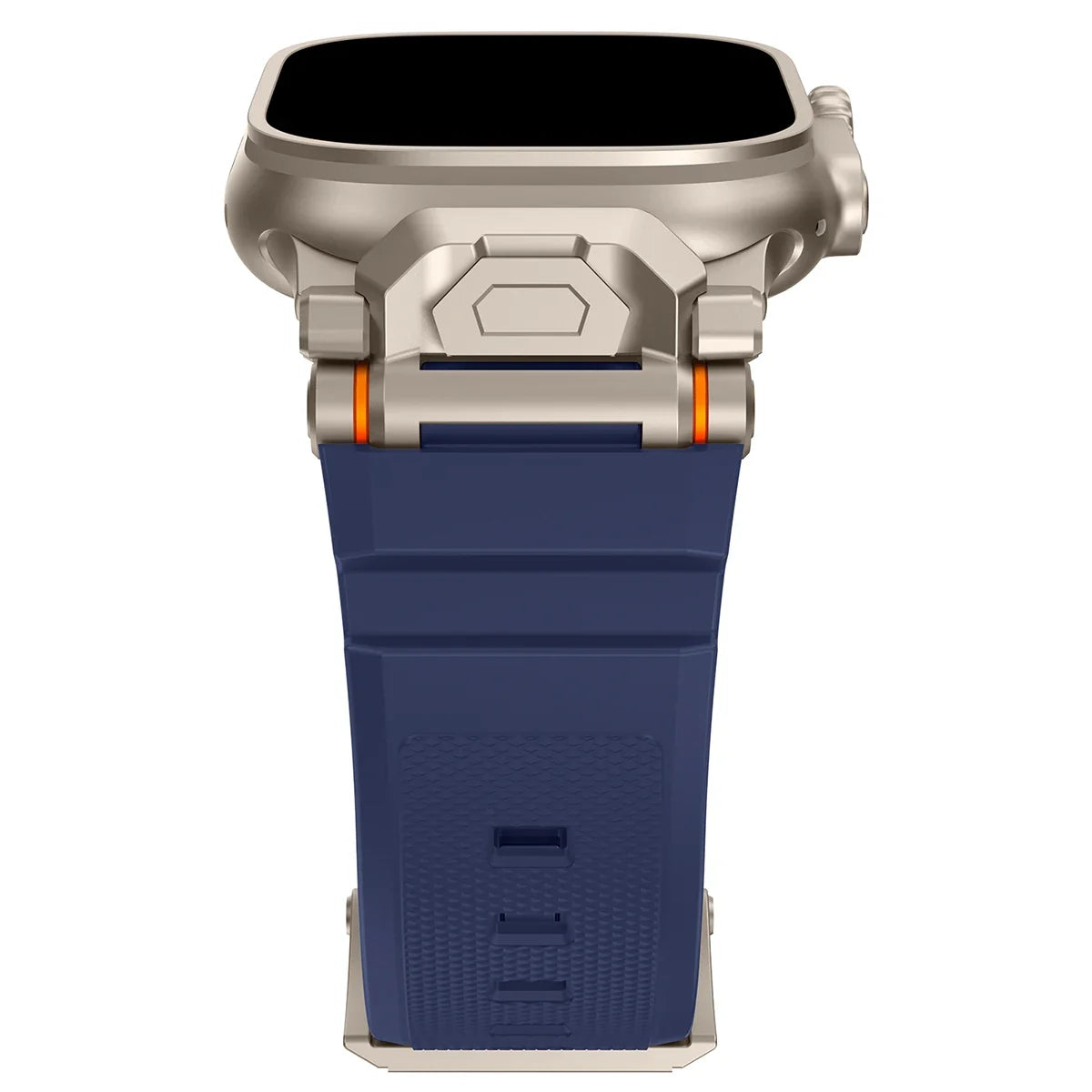 Sport Silicone Apple Watch Band – Titanium Finish | Series 11/10/9/8/7/6/SE & Ultra 1/2/3 | 42–49mm