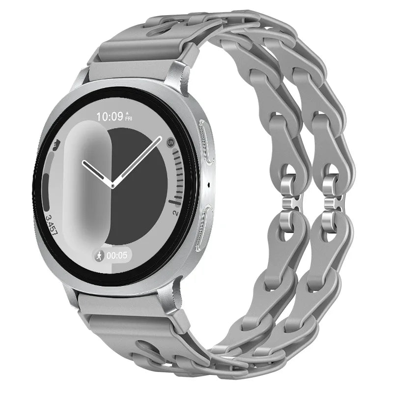 Samsung Galaxy Silicone Chain Watch Band – Watch8/Watch8 Classic/Watch9/Ultra/Ultra2 Multi