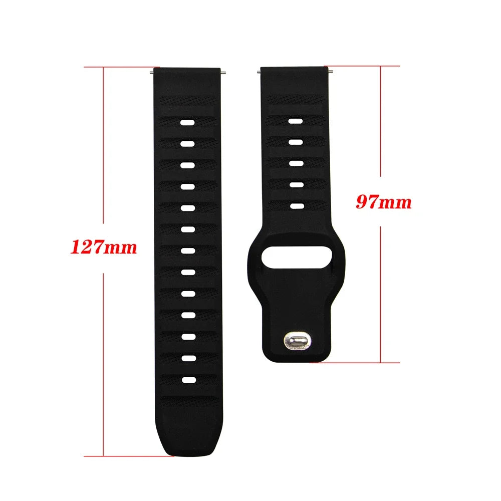 Motorola Moto Watch Silicone Band with Pin-and-Tuck Stud Closure