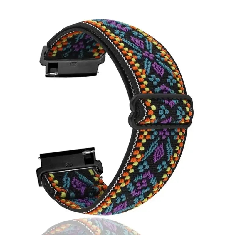 Amazfit Balance, GTR, GTS & Bip Patterned Stretch Nylon Band, Slider