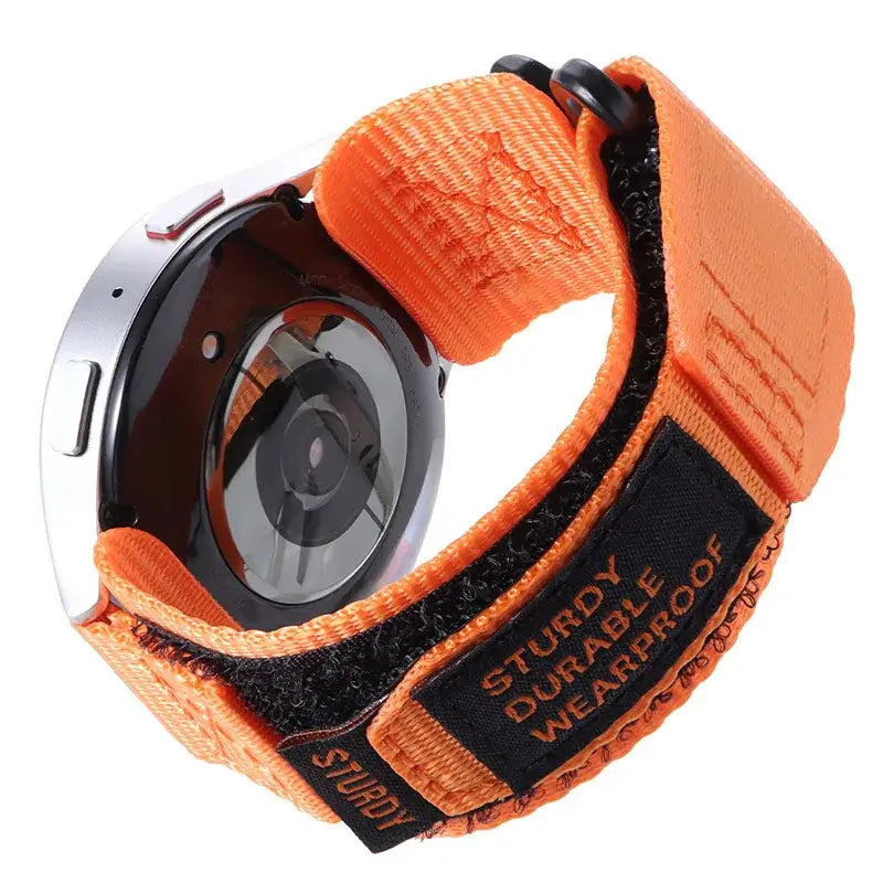 Amazfit Balance, GTR, GTS & Bip Nylon Hook-and-Loop Band, Metal Ring