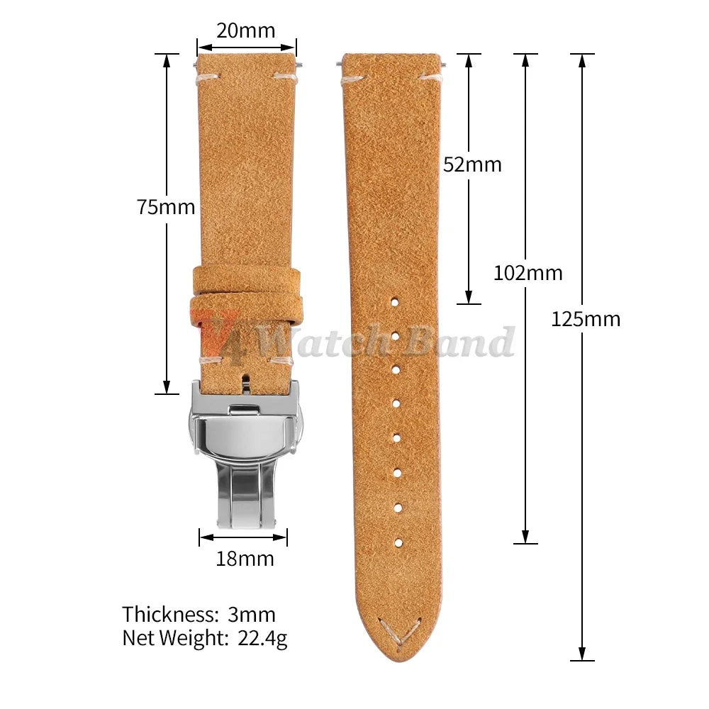 Huawei Watch & Watch GT Vintage Suede Band with Butterfly Clasp