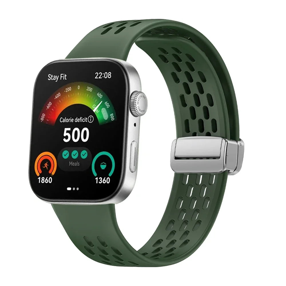 Silicone Sport Band with Magnetic Buckle for Huawei Watch Fit 3