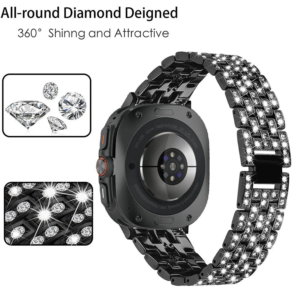 Samsung Galaxy Diamond Stainless Watch Band - Watch8/Watch8 Classic/Watch9