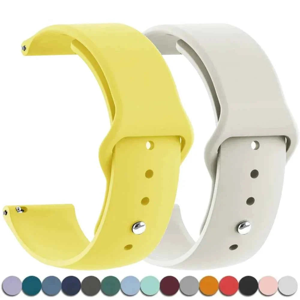 20MM / 22MM Silicone Sport Band – Samsung Galaxy Watch 6/5/4, Active 2, Gear S3 & Huawei GT4 / GT2
