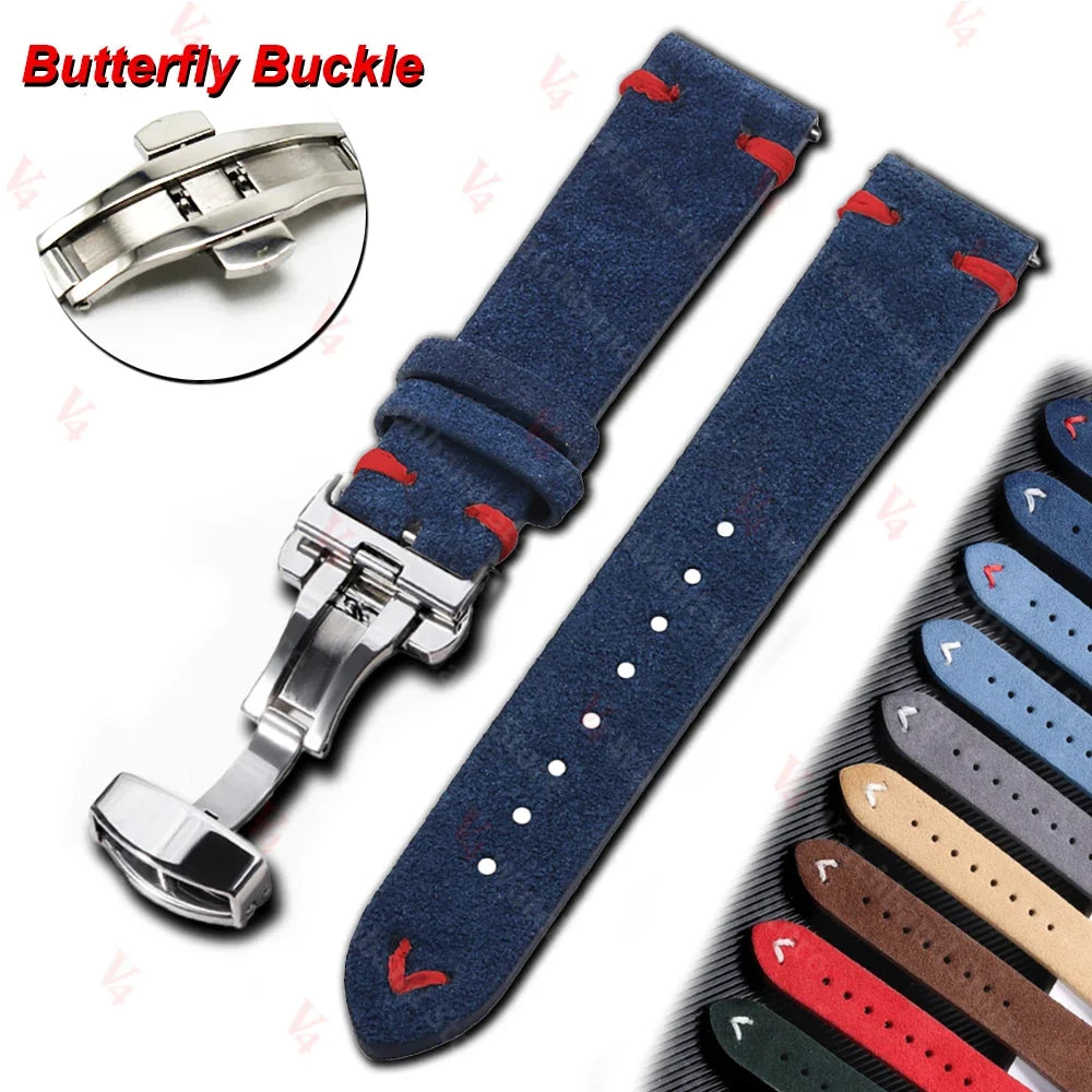 Motorola Moto Watch Stitched Suede Band with Butterfly Clasp