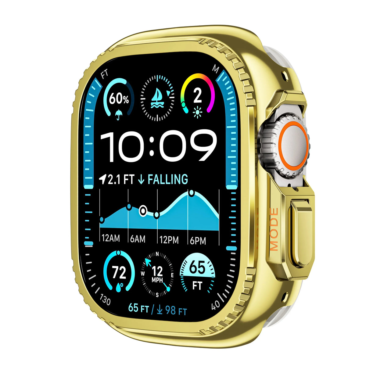 Metal Protective Case for Apple Watch Series 4–12, SE, and Ultra 1/2/3/4