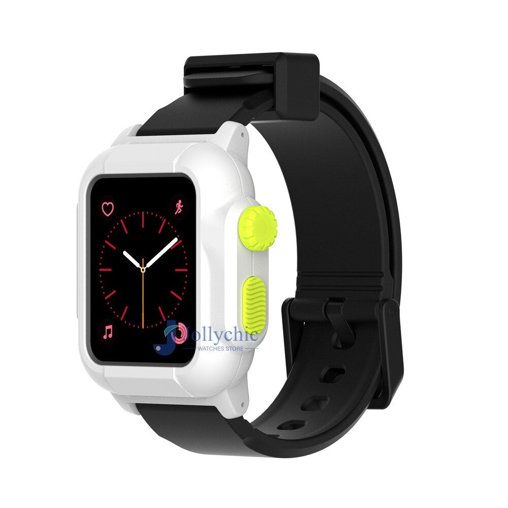 Silicone Band+Case For Apple Watch Strap - Stylish Protection