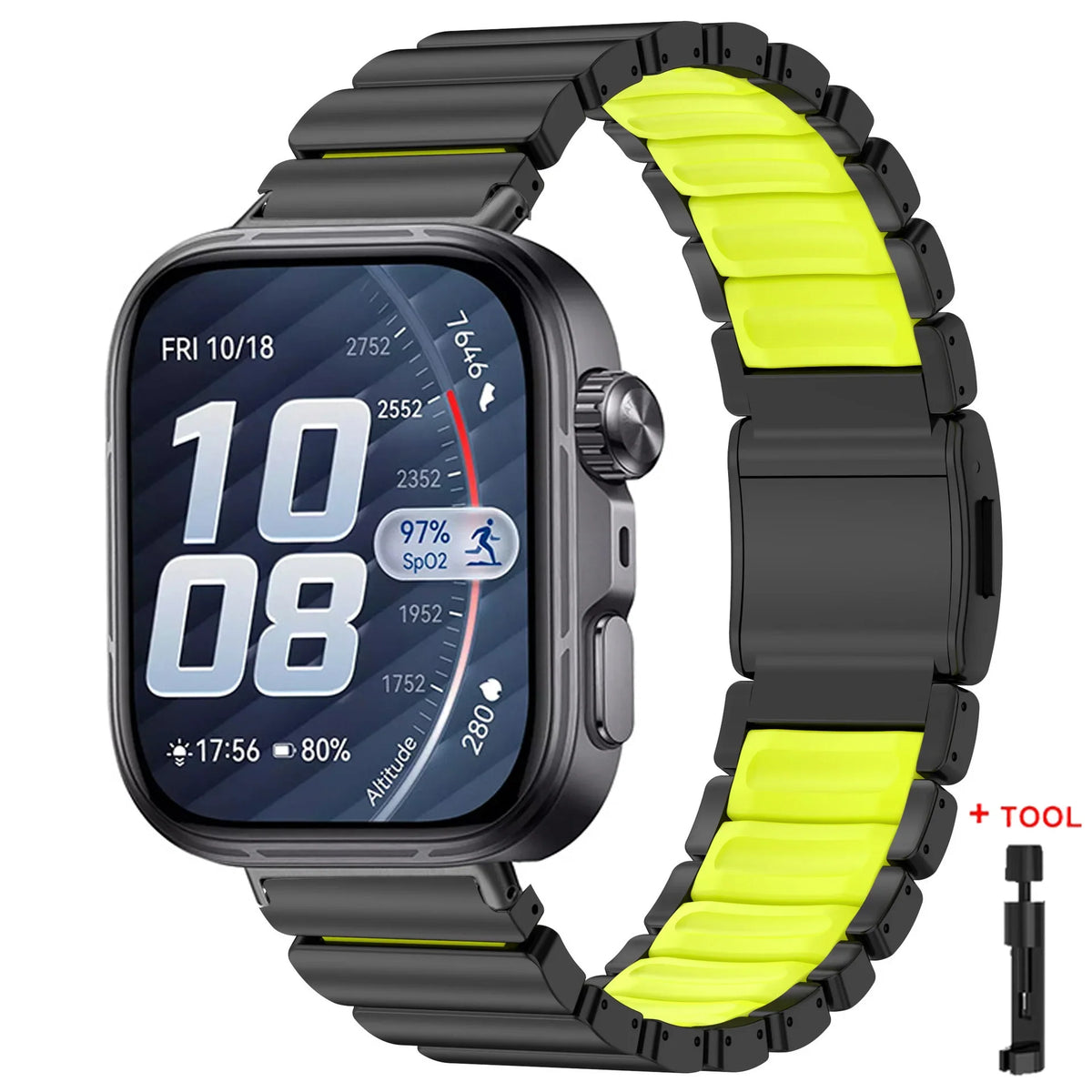 Luxury Magnetic Stainless Steel Watch Band for Huawei Watch Fit 5 / 5 Pro / Fit 4 / 4 Pro / Fit 3