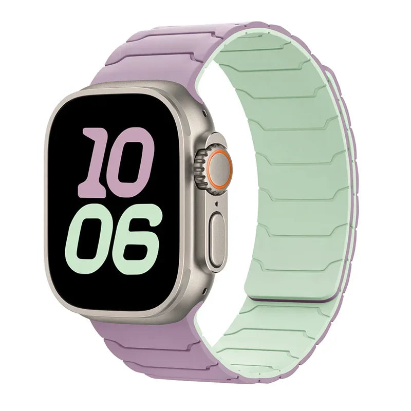 Magnetic Silicone Apple Watch Band – Sport Bracelet | Series 10/9/8/7/6/SE & Ultra | 38-49mm
