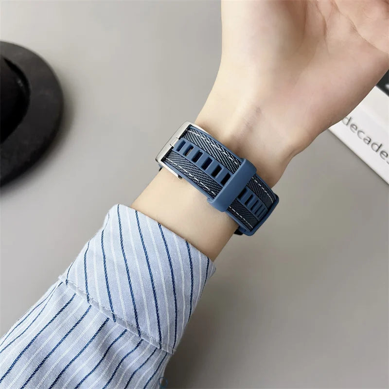 Motorola Moto Watch Silicone Band with Canvas-Look Texture