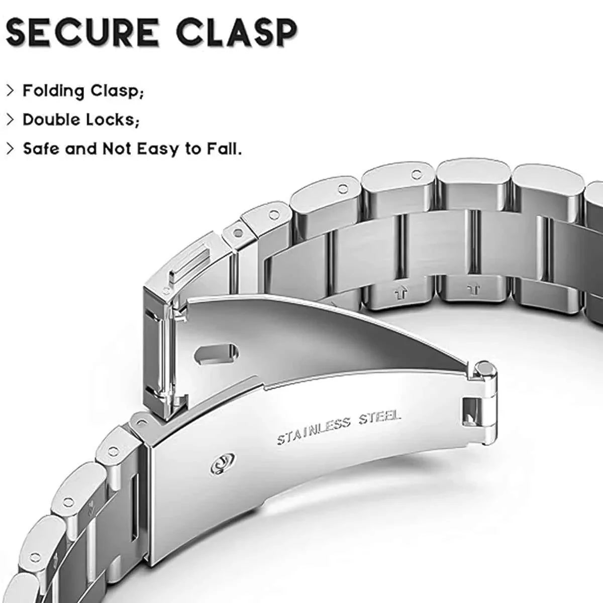 Stainless Steel Link Bracelet Band for Apple Watch Series 1-12, SE, Ultra 1/2/3/4