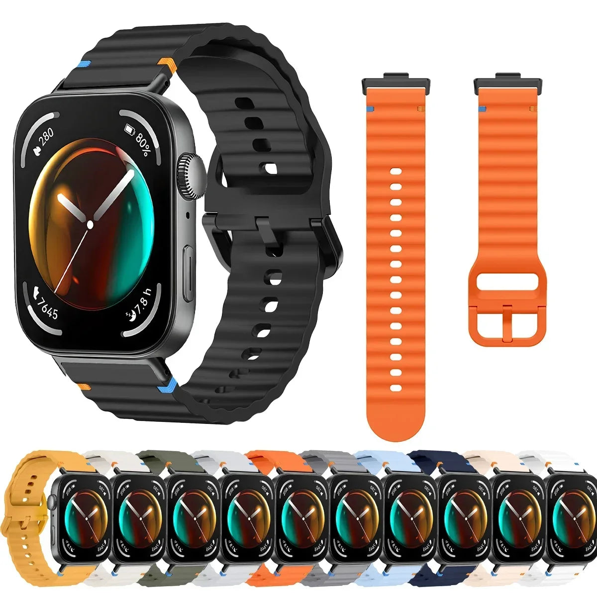 Soft Silicone Watch Band for Huawei Watch Fit 4 / 4 Pro / Fit 3 / Fit 2 / Fit 1 – Breathable