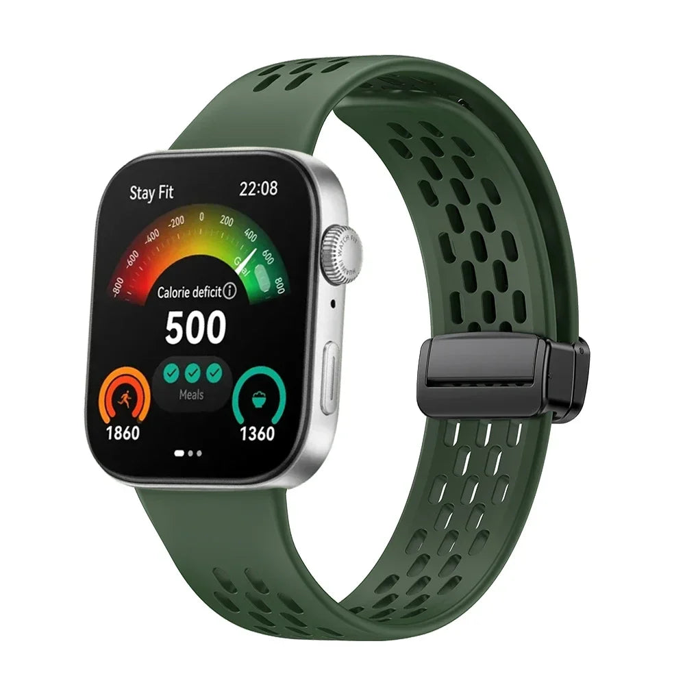 Silicone Sport Band with Magnetic Buckle for Huawei Watch Fit 3
