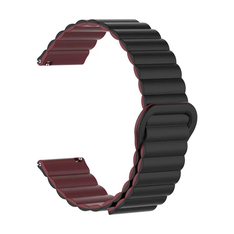 Motorola Moto Watch Ribbed Magnetic Silicone Loop Band, 32 Colors