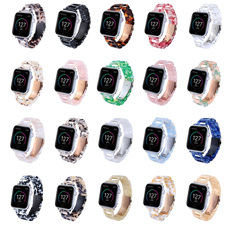 Resin Strap For Apple Watch Band/Strap Series 11/10/9/8/7/6/5/4/ SE / Ultra 1/2/3