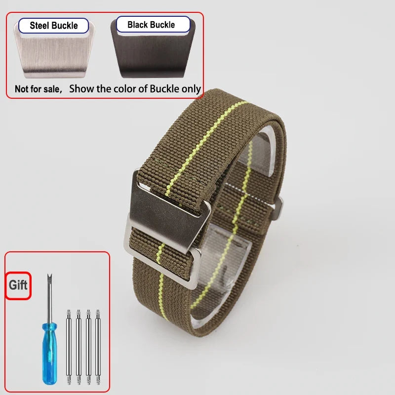 OnePlus Watch Elastic Nylon Band with Metal Hook Clasp