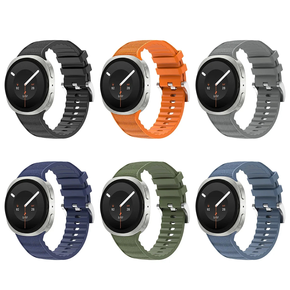 Silicone Sport Band for Samsung Galaxy Watch 9 & 8 40mm 44mm & Classic 46mm | Functional Replacement Strap