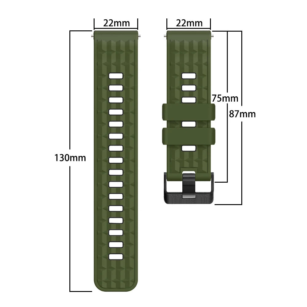 22mm Silicone Band for Huawei Watch GT6 Pro / GT5 / GT4 46mm