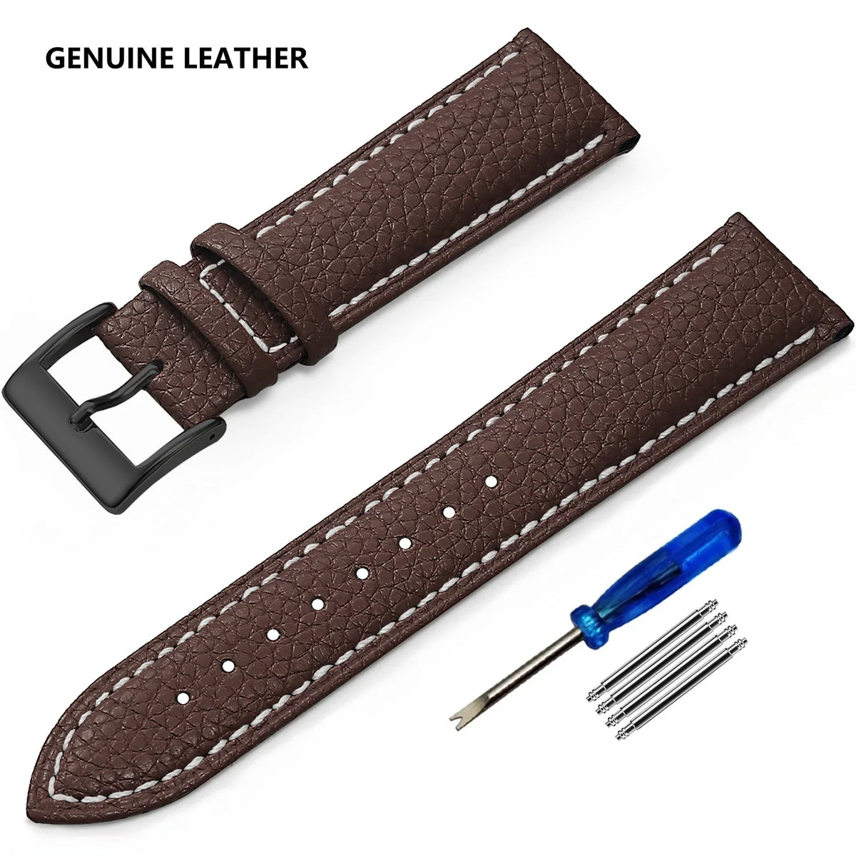 OnePlus Watch Grained Leather Band, Spring Bars & Tool