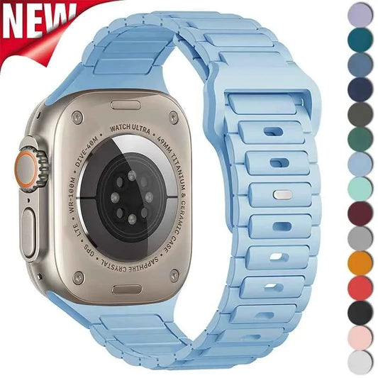Silicone Strap for Apple Watch Ultra 3/2/1 49mm – Series 11/10/9/8/7/6/SE/5/4 46/45/44/42/41/40mm