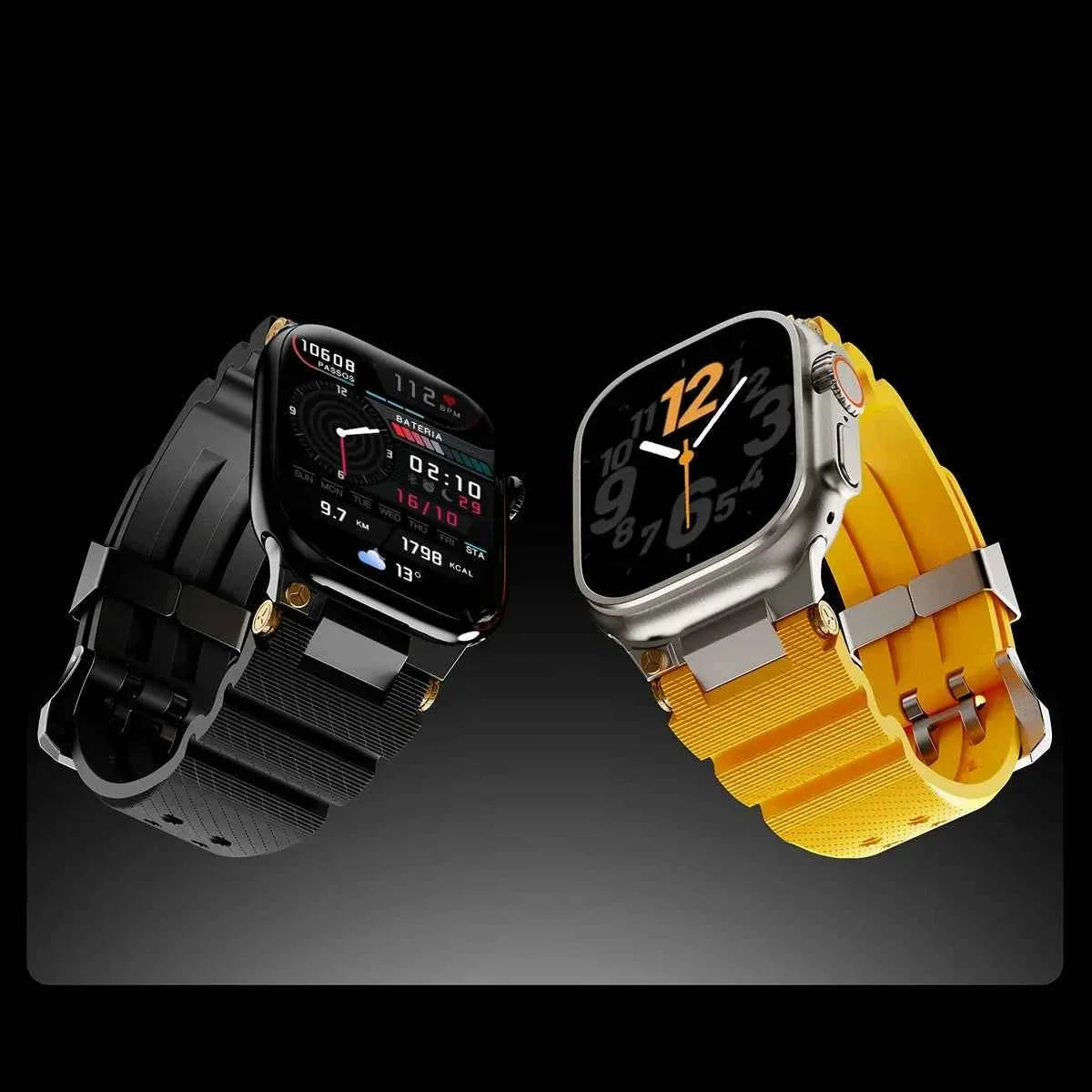 Silicone Apple Watch Sport Band for Series 1-12, SE & Ultra