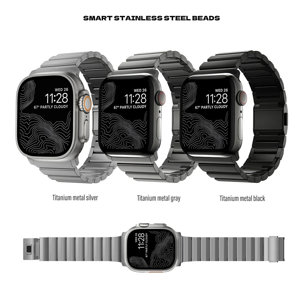 Titanium Magnetic Band for Apple Watch Ultra 1/2/3/4 49mm | Series 10/11/12 42/44/45/46mm