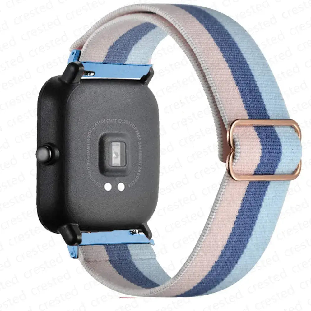 Amazfit Balance, GTR, GTS & Bip Stretch Nylon Loop Band, Slide Buckle