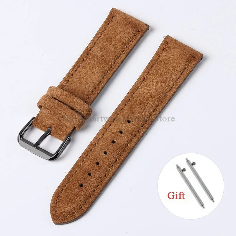 Motorola Moto Vintage Suede Leather Quick Release Watch Band Strap