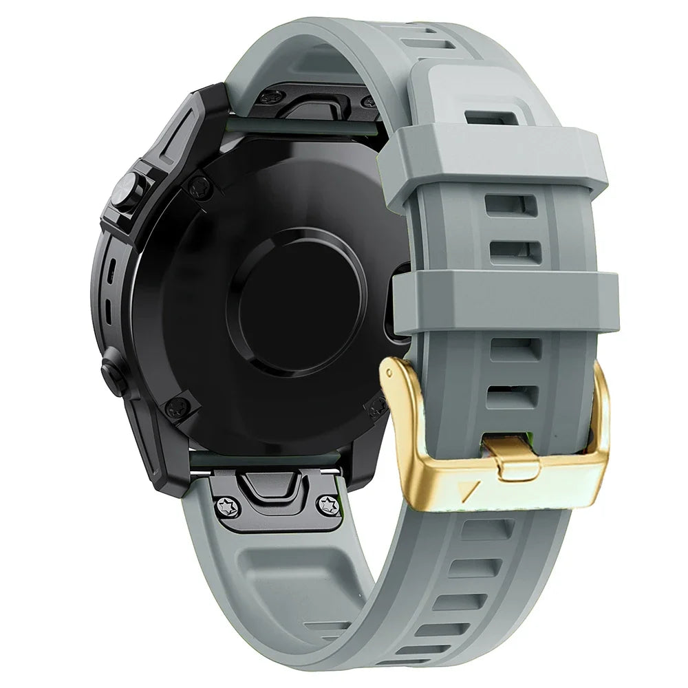 Garmin QuickFit 20mm Silicone Band with Gold-Tone Buckle