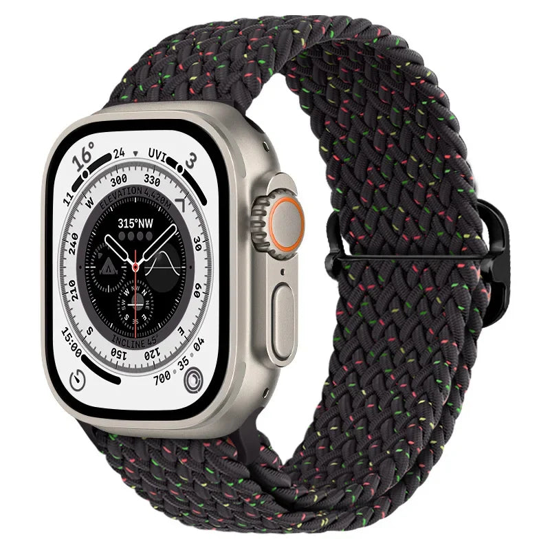 Braided Nylon Solo Loop for Apple Watch Series 1-12, SE & Ultra 1/2/3/4
