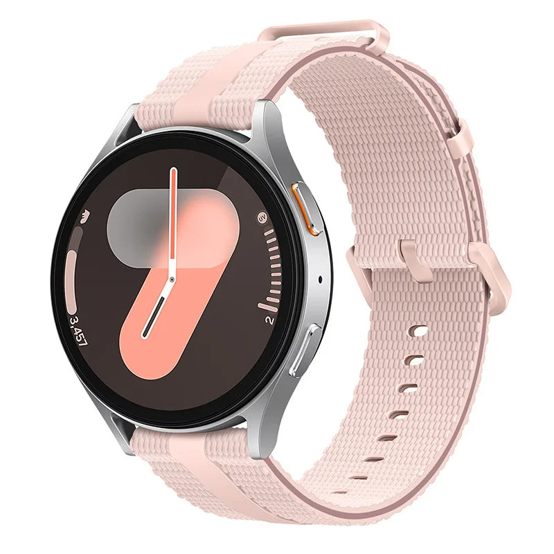 Line Silicone Sport Band for Samsung Galaxy Watch 7 6 5 4 & Huawei Watch GT6 GT5 GT4 | 18mm 20mm 22mm Universal Strap