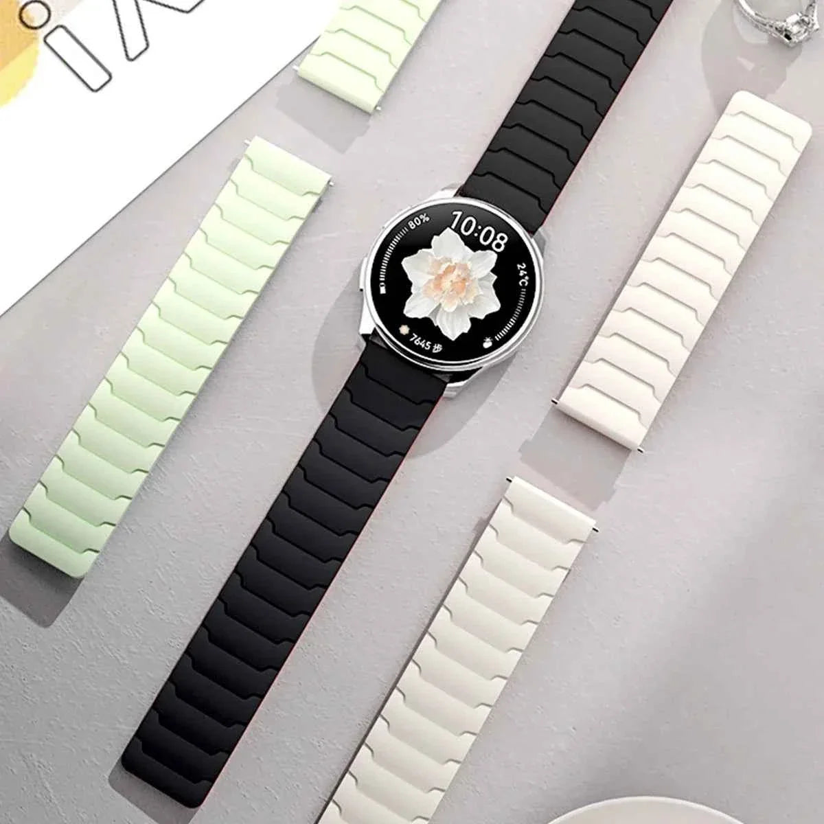 20MM / 22MM Magnetic Silicone Sport Band – Samsung Galaxy Watch 7/6/5/4 & Huawei Watch GT5/GT4/GT3