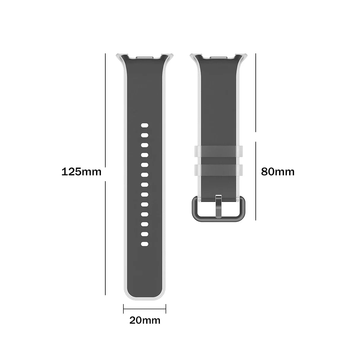 Jelly Silicone Band for Galaxy Watch 8 & 9 40/44mm, 8 Classic 46mm