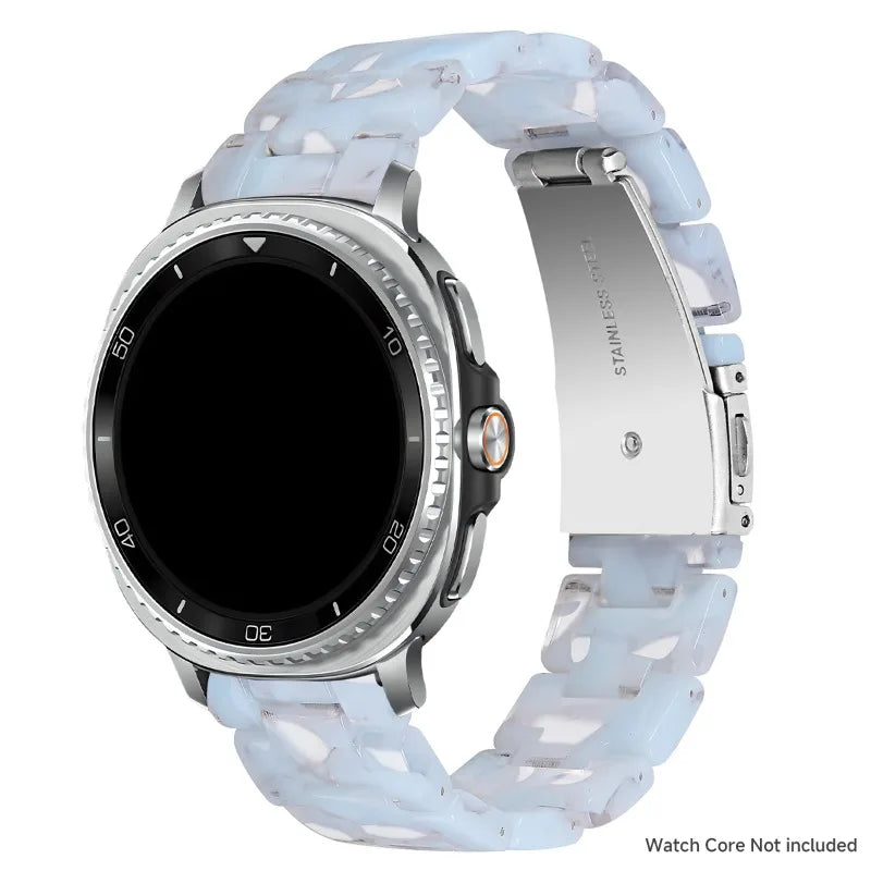 Samsung Galaxy Resin Link Watch Band - Tortoise Women Watch8/Watch8 Classic/Watch9 Ultra/Ultra2