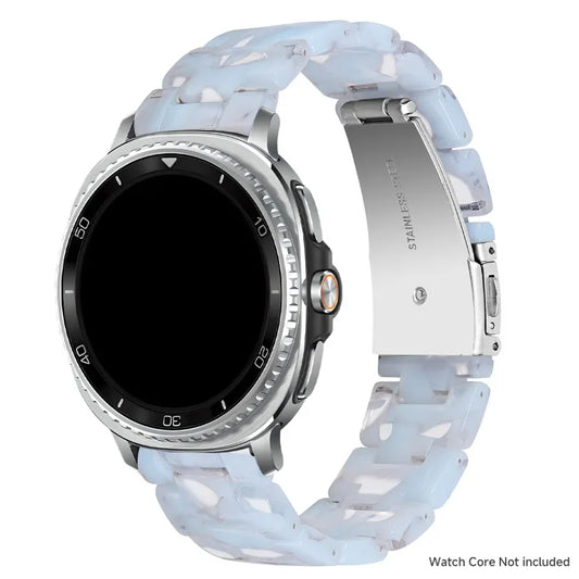 Samsung Galaxy Resin Link Watch Band - Tortoise Women Watch8/Watch8 Classic/Watch9 Ultra/Ultra2