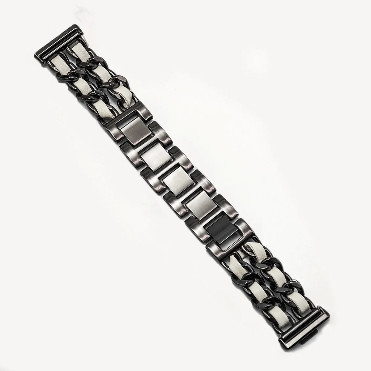 Leather & Metal Watch Band for Huawei Watch Fit 4 / 4 Pro / Fit 3 / Fit 2 / Fit 1 – Women's Steel Bracelet